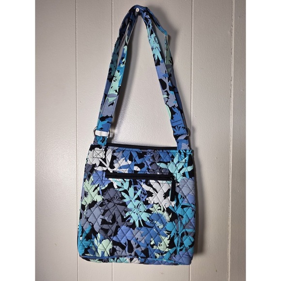 Vera Bradley Handbags - Vera Bradley Blue Turquoise Camo Floral Crossbody Shoulder Bag Purse Retired